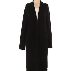 Black Thick Fabric Long Cardigan | Banana Republic
